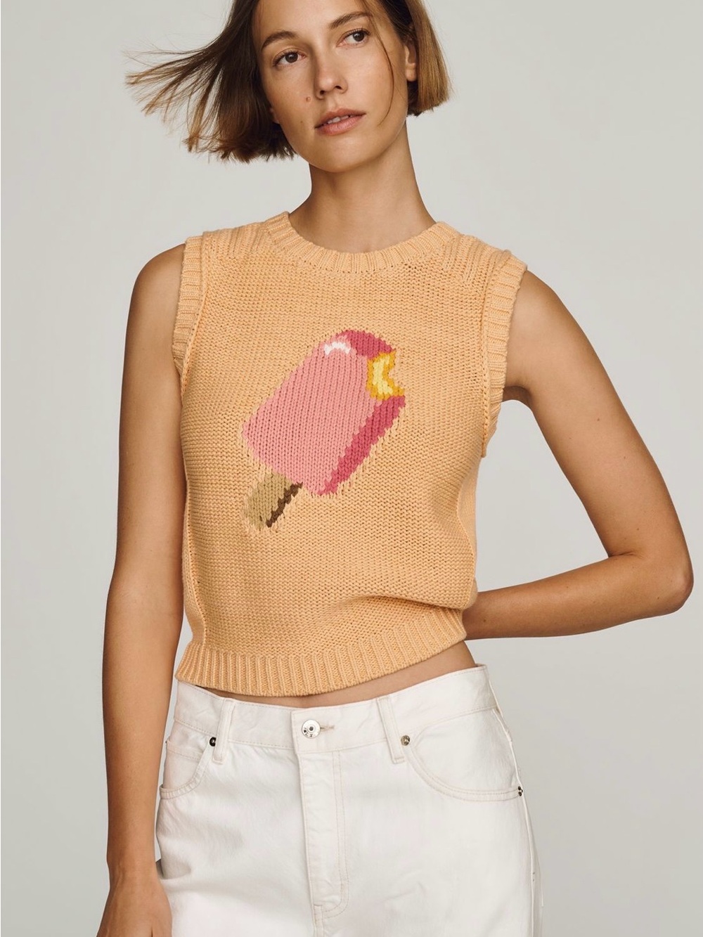 Anthropologie Maeve Linen Blend Icon Sweater Tank Top